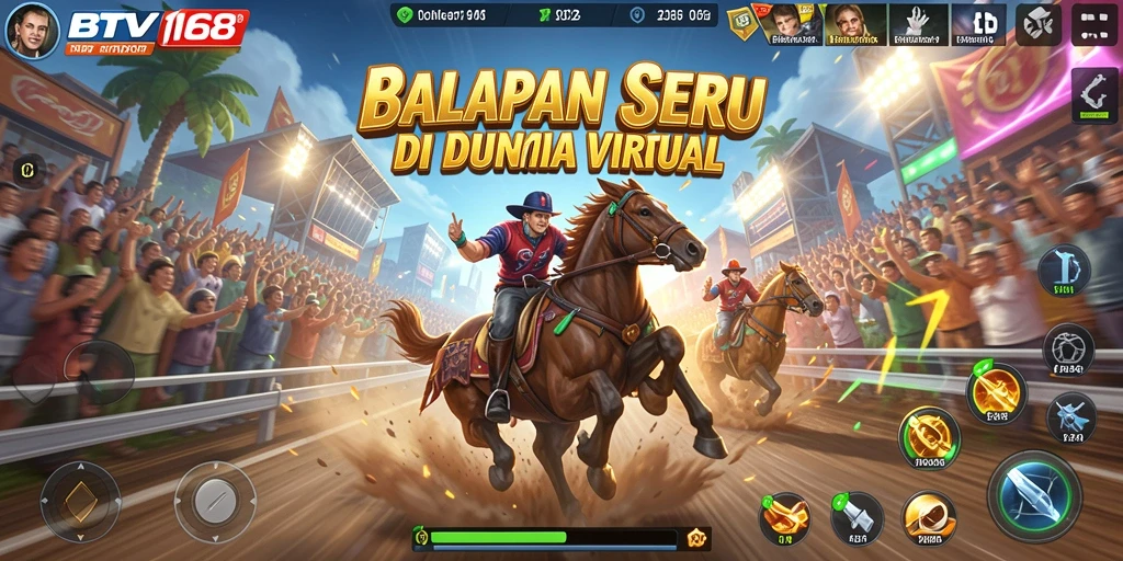 Tampilan gameplay balapan yang seru dan menegangkan di BTV168.