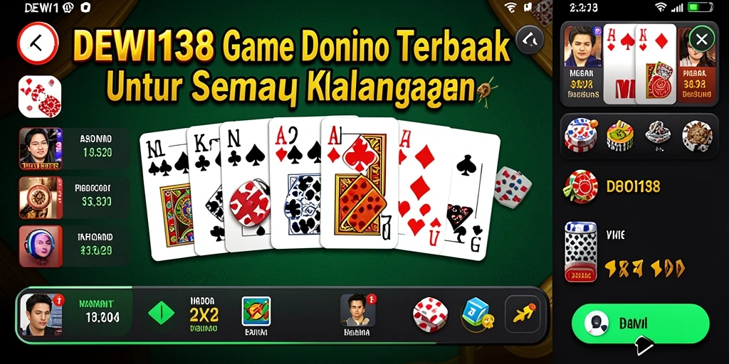 Gameplay seru dalam DEWI138, nikmati Domino bersama teman.