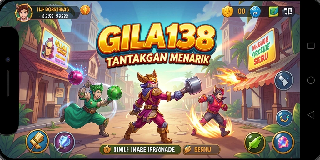 Screenshot utama GILA138 menampilkan gameplay Arcade yang seru.
