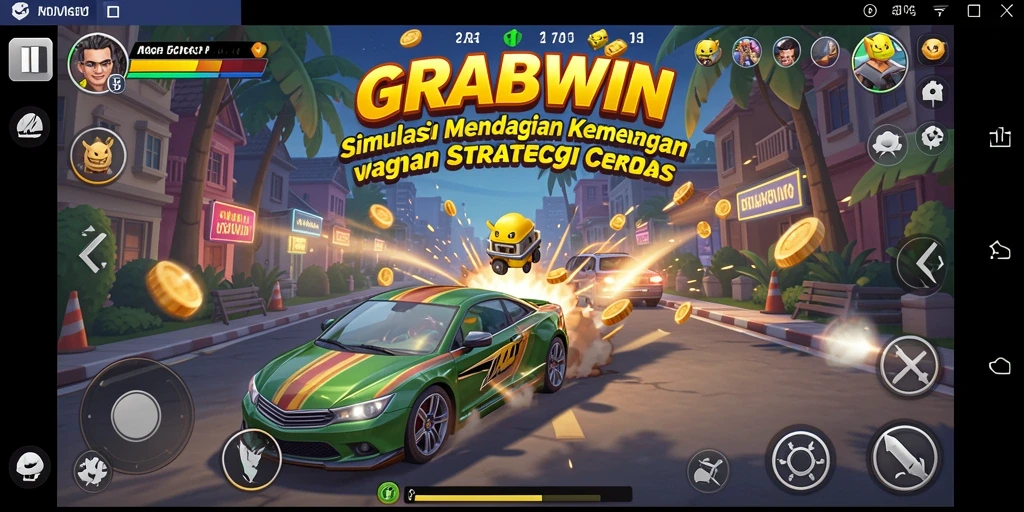 Tangkapan layar utama gameplay GRABWIN menampilkan strategi yang menarik.