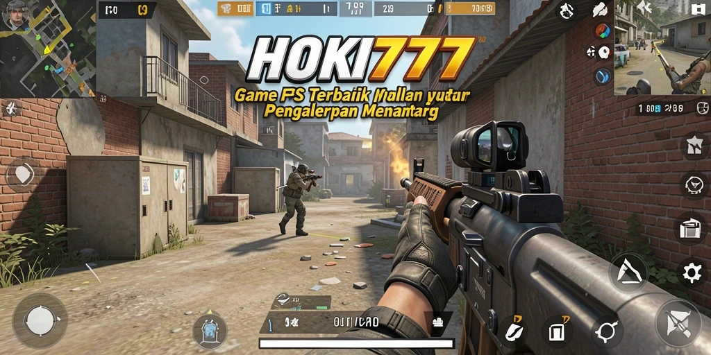Tampilan seru dari gameplay HOKI777 dalam aksi FPS.