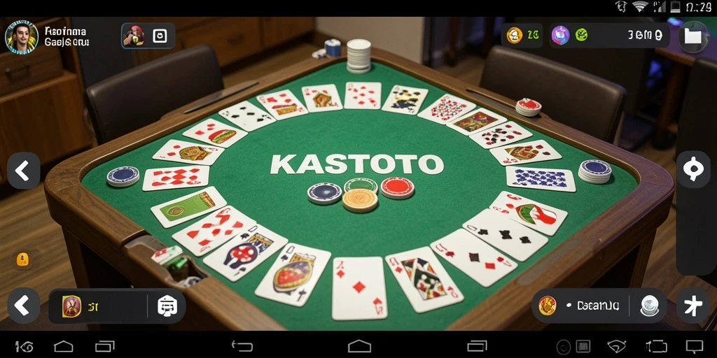 Screenshot KASTOTO menampilkan momen seru permainan Gaple.