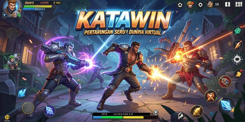 Tampilan pertarungan seru dan grafis yang memukau di KATAWIN.