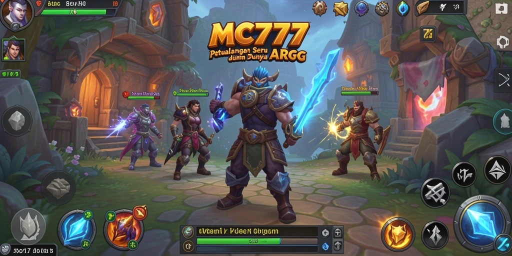 Tampilan gameplay ARPG yang mendebarkan dan penuh aksi di MC777.