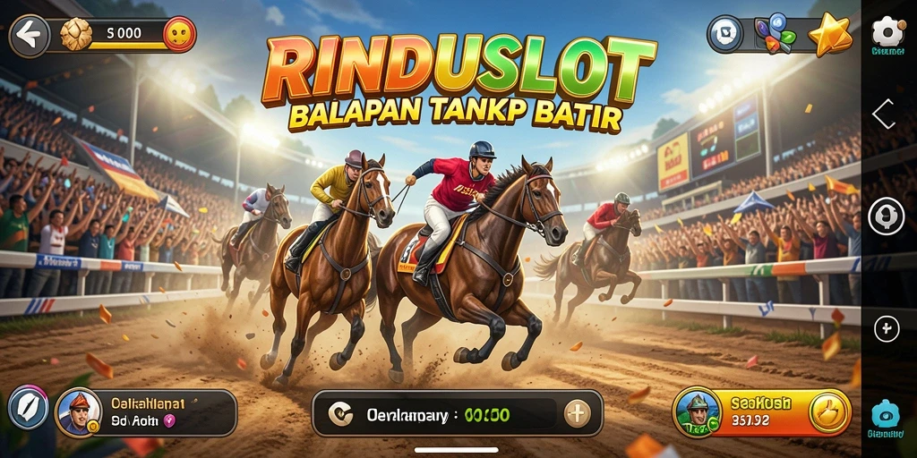 Gameplay RINDUSLOT yang menegangkan di lintasan balapan.