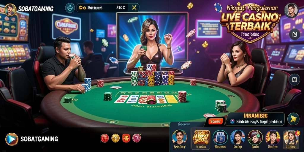 Tampilan gameplay menarik dari SOBATGAMING di Live Casino.
