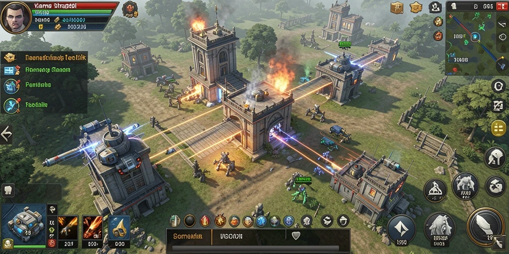 Tampilan menarik dari gameplay strategi V98 dalam aksi.